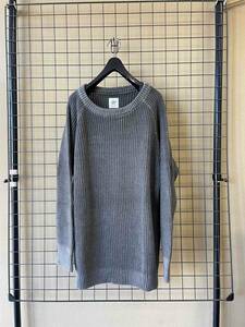 MADE IN JAPAN【Good On/グッドオン】Over Dye Crewneck Cotton Knit sizeL オーバーダイ クルーネック コットンニット USAコットン