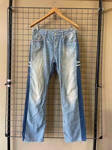 【Alexander Lee Chang/アレキサンダーリーチャン】2-Color Denim Switching Design Jeans 2カラーデニム 切替しデニム ジーンズ パンツ