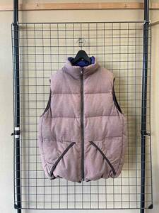 【Phateewear/ファッティーウェア】PET DOWN VEST sizeL ヘンプ×ポリ 中綿羽毛100% ダウンベスト フェザー ジップアップ アウター