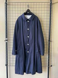 【LIVING CONCEPT/リビングコンセプト】リビコン Shop Coat NAVY size3 ショップコート ステンカラーコート 1LDK ワンエルディーケー