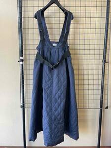 【REKISAMI/レキサミ】Quilting Jumper Skirt Flare Silhouette NAVY size2 キルティング ジャンパースカート ネイビー フレア サロペット