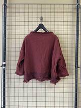 【HaaT ISSEY MIYAKE/ハート イッセイミヤケ】Lace Pullover Wool Cutsew size2 MADE IN JAPAN レース部分使い プルオーバー カットソー_画像3