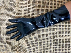 ラテックスグローブ　ラバー手袋　ブラックSサイズ