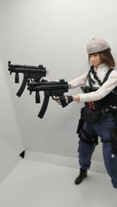 1/6 MP5K サブマシンガン 2丁セット ホットトイズ等に 銃 武器