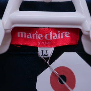 【美品】marie claire sport(マリ・クレール・スポーツ) ポロシャツ 紺 レディース LL ゴルフウェア 2312-0225 中古の画像3