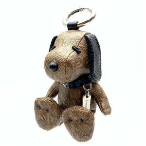 COACH Coach 5401 leather signature Peanuts Snoopy bag charm key ring key holder soft toy control RY23005128