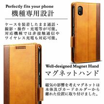 送料無料★Xperia Ace III SO-53C SOG08 A203SO レザーケース 手帳型 カバー★Brown _画像5