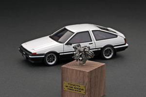 ★WEB限定 IG 1/43 トヨタ スプリンター トレノ／Toyota Sprinter Trueno 3Dr GT Apex (AE86) White/Black With Engine【IG2941】