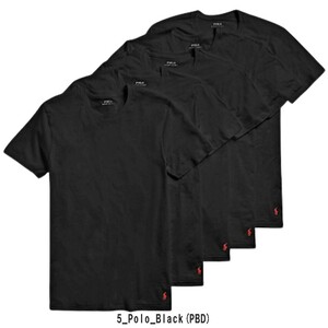 (SALE)POLO RALPH LAUREN(ポロ ラルフローレン)Tシャツ 5枚セット Cotton Classic Fit NCCNP5 5_Polo_Black(PBD) M pr32-nccnp5-pbd-m