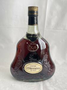 KF0511-80I　Hennessy　X.O　COGNAC　700ml　40％　ヘネシー　コニャック　ブランデー　金キャップ　グリーンボトル　古酒