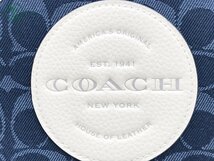 12280051　▽ COACH コーチ C2826 シグネチャー 2WAY ハンドバッグ トート ショルダー 斜め掛け ネイビー系 中古品 ブランド_画像4