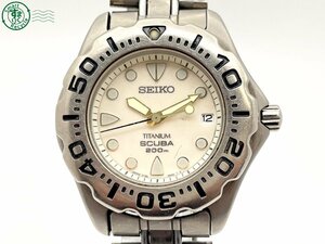 12440615　＃ SEIKO セイコー SCUBA スキューバ 7N35-6A20 クォーツ QZ 3針 デイト アナログ 腕時計 純正ベルト ヴィンテージ