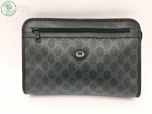 12280976　☆ GUCCI グッチ 97.01.037 クラッチバッグ セカンドバッグ GGスプリーム ブラック ブランド 中古品 ジャンク品