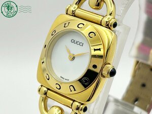 12421038　◇ GUCCI グッチ ホースビット 6300L 白文字盤 ゴールド ピンク レディース クォーツ QUARTZ QZ 腕時計 中古