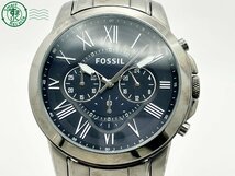 12421829　◇ FOSSIL フォッシル FS4831 クロノグラフ 黒文字盤 ブラック 3針 ラウンドフェイス メンズ QUARTZ QZ 腕時計 中古_画像2