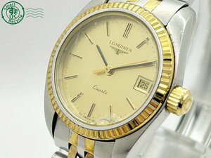 12422230　◇ 1円～! LONGINES ロンジン 152.1645 L152.4 ゴールド文字盤 デイト レディース クォーツ QUARTZ QZ 腕時計 中古