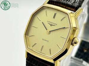 12422225　◇ LONGINES ロンジン 717 6059 cal.717.2 ゴールド文字盤 オクタゴン レディース クォーツ QUARTZ QZ 腕時計 中古