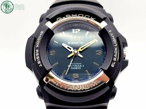 12333107　＃ CASIO カシオ G-SHOCK Gショック 1789 GS-500 GIEZ クォーツ QZ 3針 アナログ 腕時計 青文字盤 ブルー チタン 純正ベルト