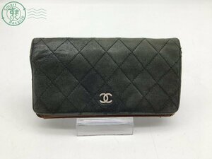 12533485　＊ CHANEL シャネル 財布 キルティング ブラック 黒 レディース 長財布 札入れ ウォレット 小銭入れ コインケース 中古 ジャンク