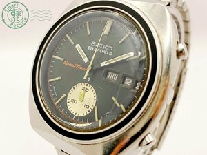 12533589　▽ 1円～！ SEIKO セイコー 6139-8002 ファイブスポーツ スピードタイマー メンズ 腕時計 AT 自動巻き デイト スモセコ