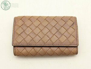 12412010　◎ BOTTEGA VENETA イントレチャート コインケース 130758 レザー ブラウン 2つ折り ボッテガヴェネタ 中古 ブランド