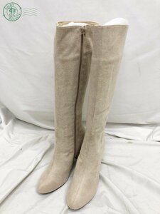 12412679　▽ RANDA ロングブーツ ブーツ オフホワイト系 ホワイト系 ビジュ レディース 中古品