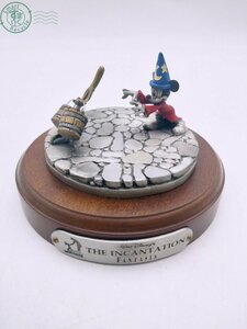 12642875　☆ THE INCANTATION FANTASIA ディズニーファンタジア ミッキー 置き物 フィギュア USA製 ピューター インテリア 中古品