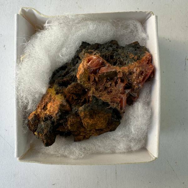 【E23226】 紅鉛鉱 クロコアイト オーストラリア Crocoite パワーストーン 原石 天然石 鉱物