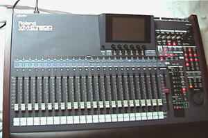 Roland VM-C7200 rare beautiful goods 94 channel mixing console wood panel & armrest & Smart Media attaching 