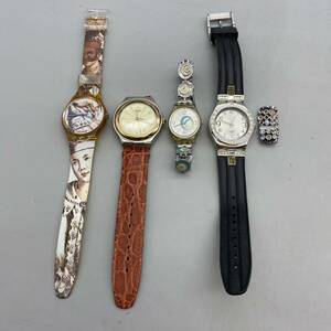 【P-25】SWATCHスウォッチ腕時計 4個 リング1個 まとめ SWISS スイス 動作未確認