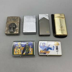 【S-25】　火花確認済　まとめ 6点セット　ZIPPO　ジッポー　SILVER　CROSS　着火未確認　喫煙グッズ　20世紀少年　ドラゴンボール