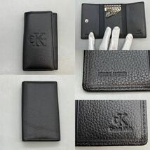 【C-財布】ブランド財布まとめ 5点まとめ Calvin Klein CELINE PLADA Christian Dior 長財布 キーケース レザー ブラック 未使用品有り_画像2