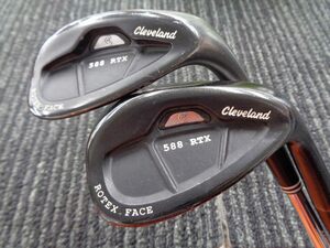 中古 クリーブランド 588RTX CB BLACK 52 58 2本セット/N.SPRO MODUS3TOUR 105/S/52.58[4042]■博多