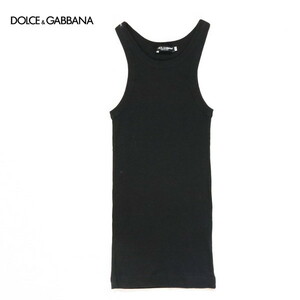 正規品 ドルチェ＆ガッバーナ DOLCE&GABBANA タンクトップ 44 buto002 Sサイズ ブラック メンズ コットン イタリア製 リユース uto cate2