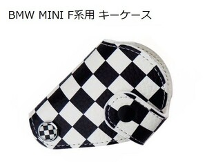 [ free shipping ]BMW MINI( Mini ) leather smart key case checker flag pattern F series for F54/F55/F56/F57 Mini Cooper COOPER