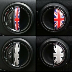 BMW MINI ミニクーパー インナー ドア ハンドル ステッカー フロント/リア 合計4枚セット チェッカーフラッグの画像5