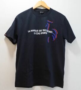 le coq sportif ルコックスポルティフ Tシャツ 半袖 丸首 Mサイズ ブラック 未使用 mthshryk a201h1129