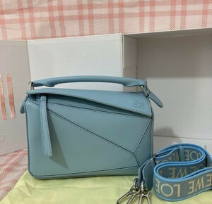 【即買推奨】ロエベ LOEWE パズルバッグ ダスティブルー 【極美品】