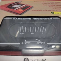 KN121601 未開封品 iRecoder レコーダー型スピーカー 400-493799 ハミィ Hamee レトロカセット風 iPhone専用ポータブルスピーカー _画像8