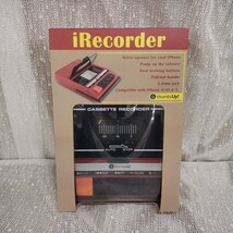 KN121601 未開封品 iRecoder レコーダー型スピーカー 400-493799 ハミィ Hamee レトロカセット風 iPhone専用ポータブルスピーカー _画像1