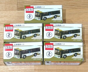 【限定】 タカラトミー 特注トミカ 広島電鉄バス いすゞ エルガ 5台セット 広電