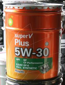 ☆ BP　5W-30.　s u p e r V　P l u s. 20L. API SP/CF. ILSAC GF-6. 20L.