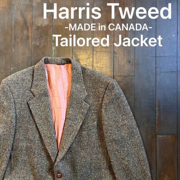 カナダ製！！【Harris Tweed ハリスツイード】テーラードジャケット