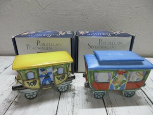 d hutschenreuther フッチェンロイター　porzellan speisewagen postwagen 　クリスマストレイン　食堂車.郵便貨物車 【星見】