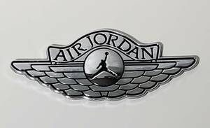 ★NBA バスケ バスケットボール 飾り Air Jordan エア ジョーダン ジャンプマン アルミ カー ステッカー 銀黑 当日発送