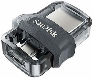 ▲SanDisk Ultra Dual 16GB (USBメモリ OTG:Android対応) SDDD3-016G 黒