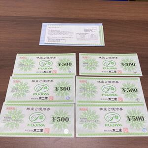 〇【5920】不二家　株主優待券　3000円分（500円券Ｘ6枚）　2024年3月31日期限