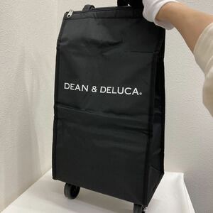 □5775　良品 DEAN & DELUCA ディーンアンドデルーカ　 キャリーケース 保冷バック 大容量 折りたたみ可能 収納袋付き ブラック