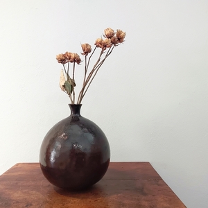 フランス　花瓶　1950-60年頃　フラワーベース　花器　壺　アンティーク　ヴィンテージ　骨董　古道具　陶製