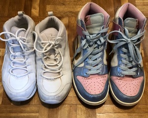 【ジャンク】 NIKE ナイキ DUNK HI ダンク クリアソール スニーカー 316604-172 24cm 24.0cm & 171439-101 23cm 23.0cm 【商品説明必読】